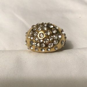 Surgical steel ring with stones